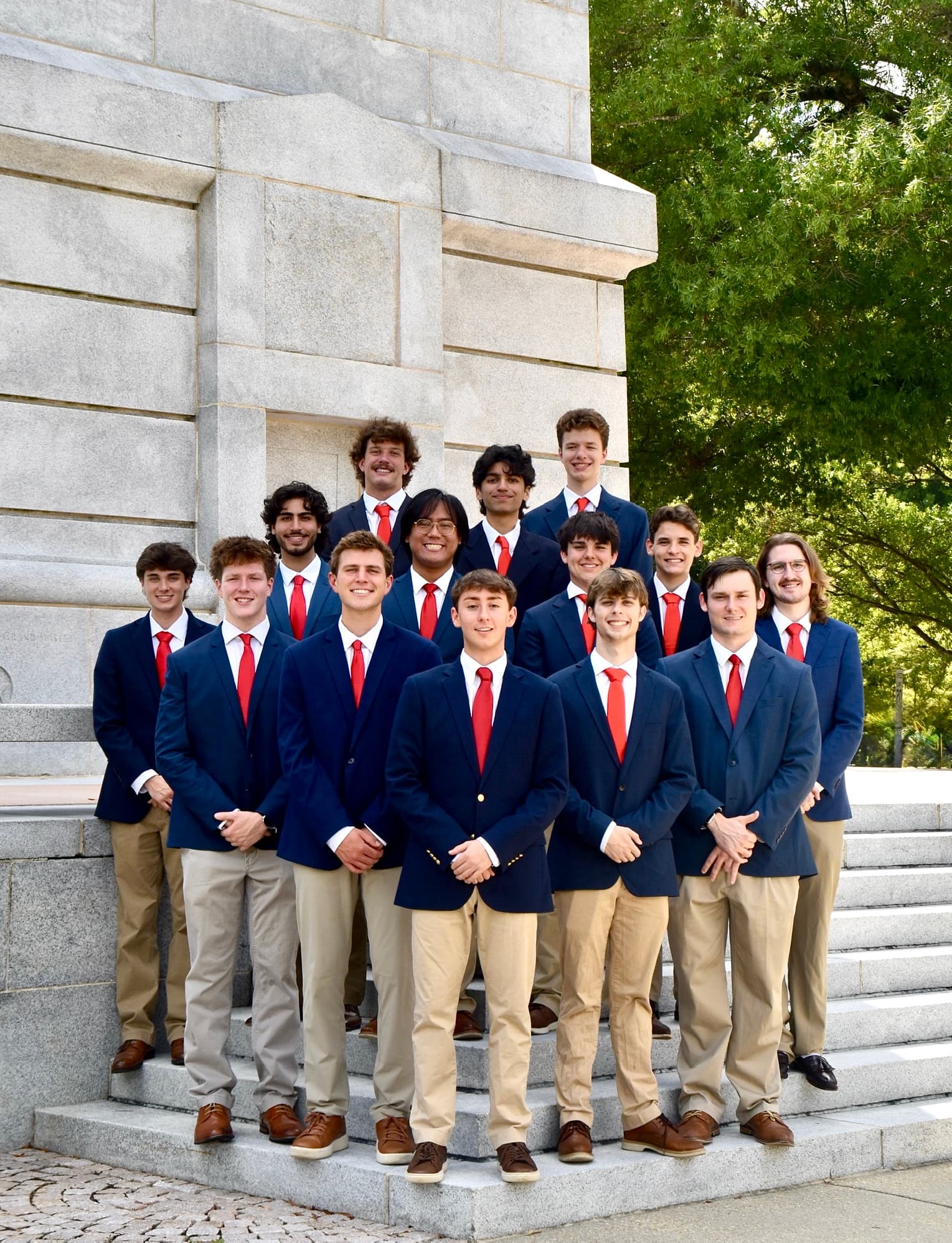 Belltower Steps Brotherhood Pose