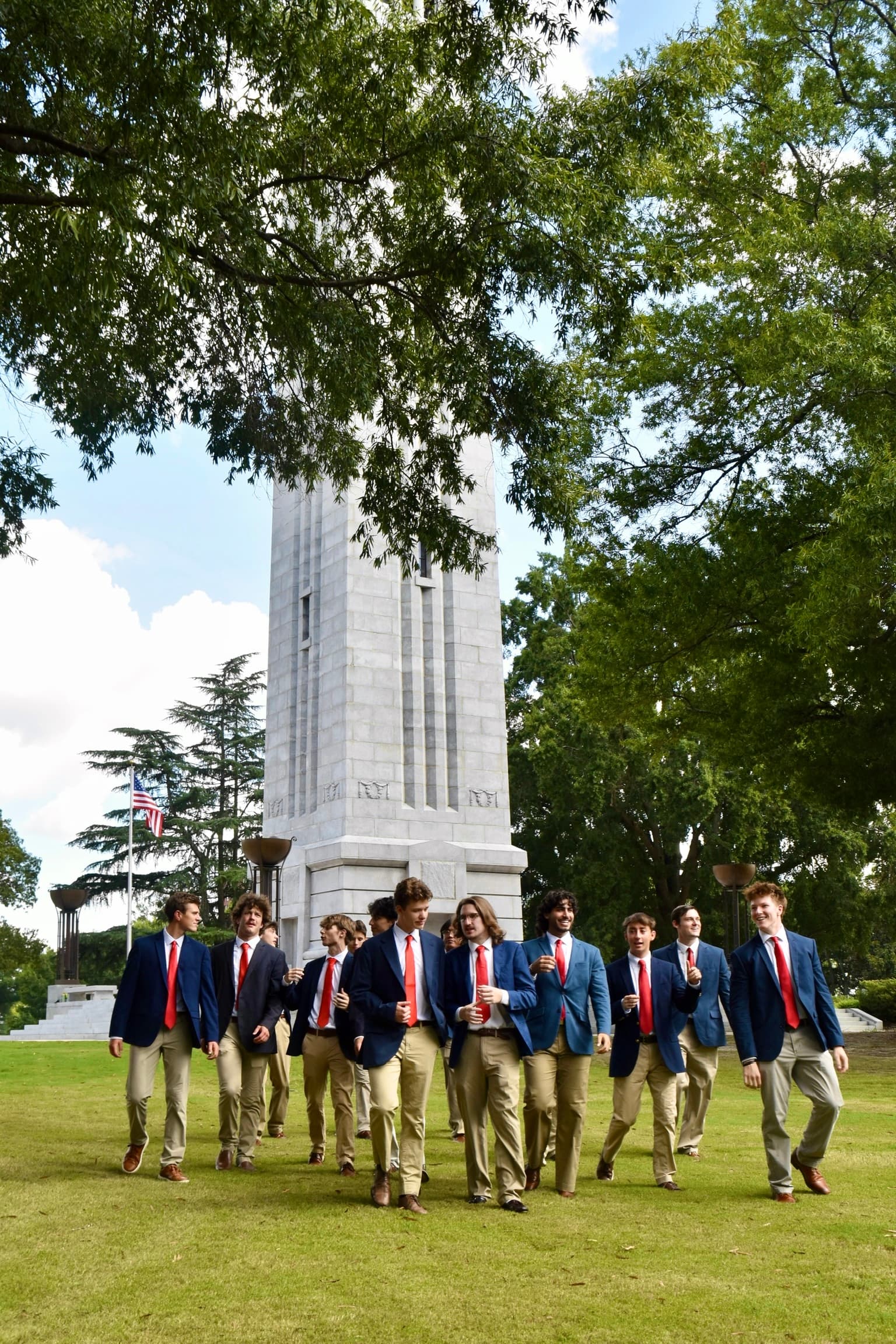 Procession at the Memorial Belltower